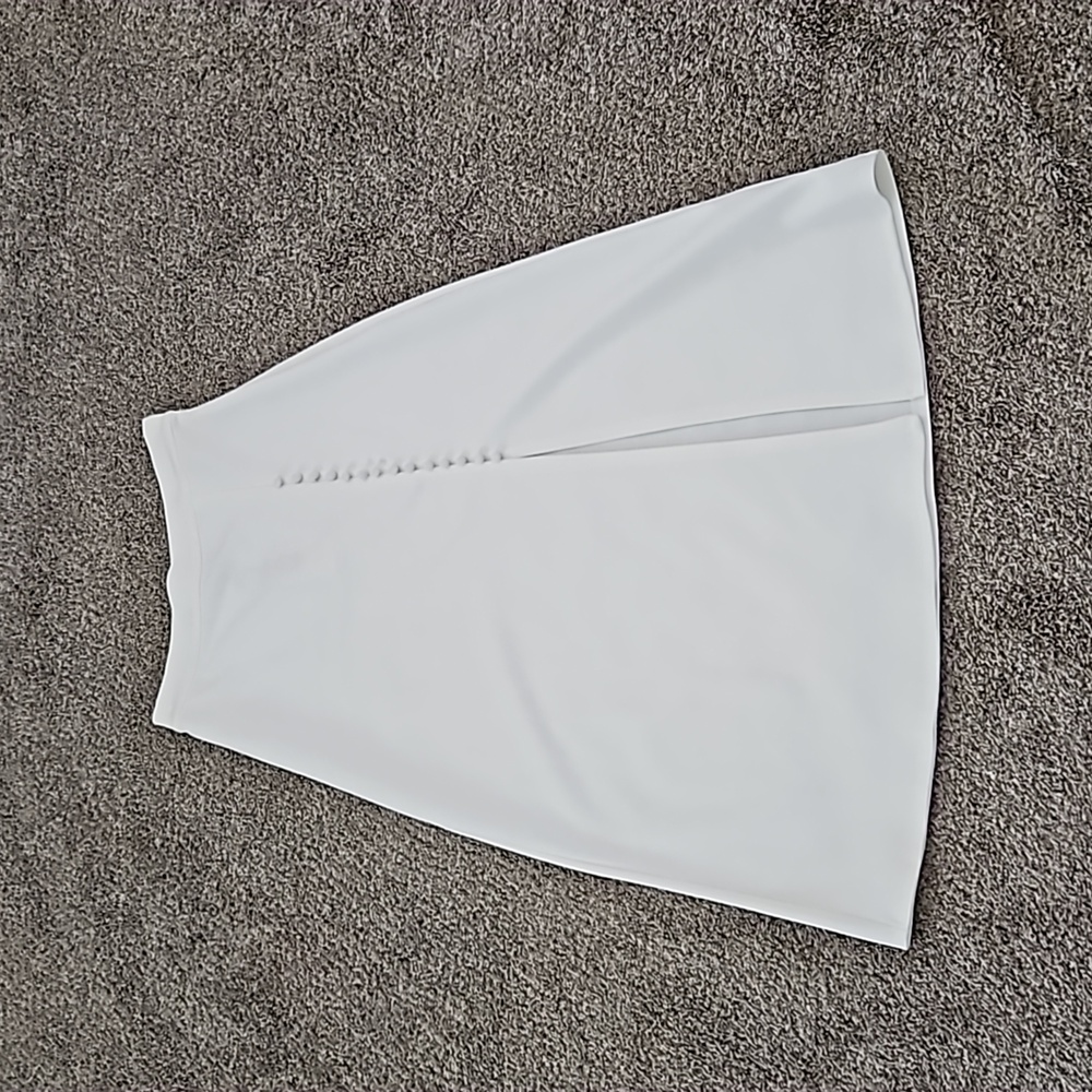 Express X Ladygang White Midi Skirt